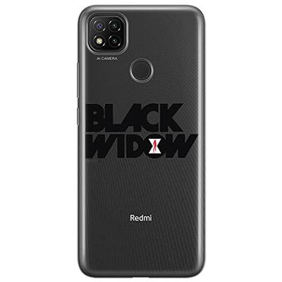 ERT GROUP mobiltelefonfodral för Xiaomi REDMI 9C originalt och officiellt licensierat Marvel mönster Black Widow 010 optimalt anpassad till formen på mobiltelefonen, gedeeltelijk transparant