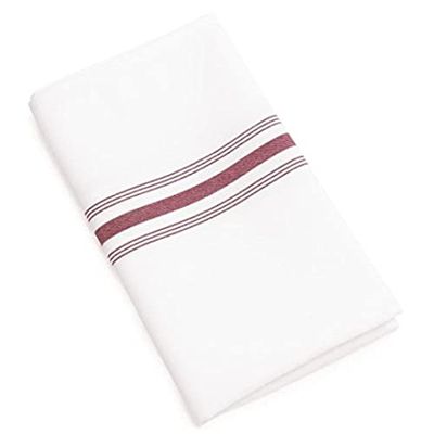 Non Branded CM317 Bistro Table Napkins Burgundy Stripe (Pack of 10)