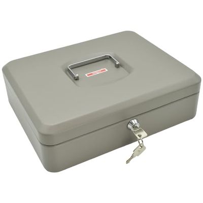 Reskal Metal Cash Box 9 x 30 x 24 cm Grey