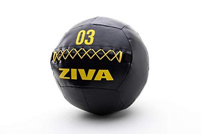 ZIVA Performance Wall Ball 3 kg, Palla da Parete Unisex-Adulto, Nero/Giallo, Taglia Unica