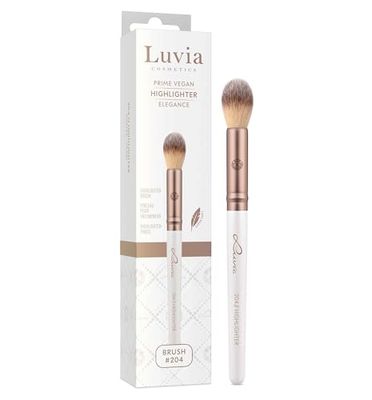 Pinceau de maquillage professionnel Luvia - Pinceau de maquillage - Pinceau rond - Pinceau cosmétique végétalien - 204 - Highlighter - Elegance