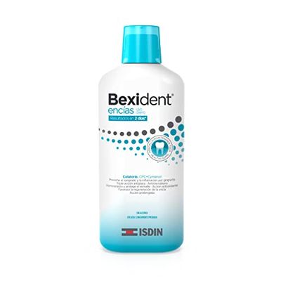 ISDIN Bexident Incinhas uso diário colutório com CPC Cymenol, reduz o sangramento e a inflamação da gengivite em 2 dias, 1 x 500 ml