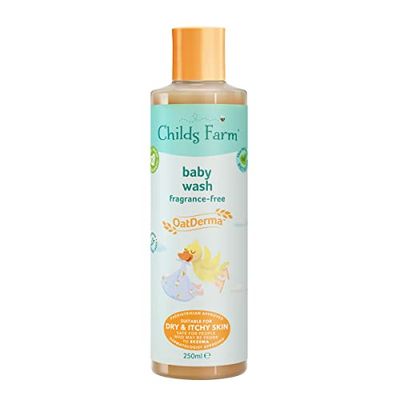 Childs Farm | OatDerma Baby Wash 250ml | Unfragranced | Cleansing Goodness of Oats | Suitable for Newborns with Dry, Itchy & Eczema-prone Skin
