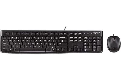 Logitech MK120 Combo Tastiera e Mouse con Filo per Windows, Layout Tedesco QWERTZ - Nero