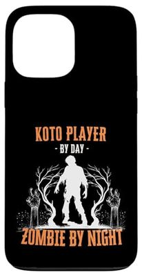 Koto Player by Day Zombie by Night Funny Halloween Musician Case for iPhone 13 Pro Max