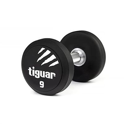 TIGUAR Dumbbell PU 9 kg TI-WHPU0090 Gewichten, Volwassenen, Uniseks, Veelkleurig (Meerkleurig), One Size