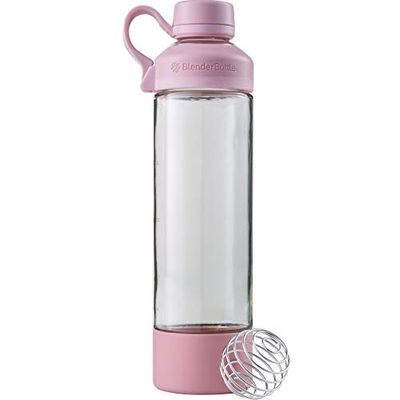 BlenderBottle Heren Mantra Glazen Shaker - Roze Roze, 590 ml