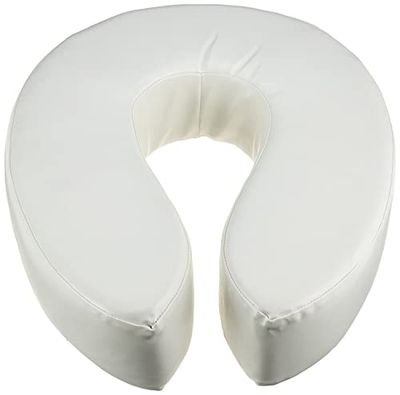 Homecraft Padded Raised Toilet Seat without Lid, Elevated Comfort Toilet Seat Support for Elderly, Handicapped and Disabled Users, White Colour, 5 cm