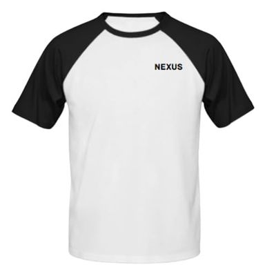 Nexus T-shirt hart, volwassenen, uniseks, wit, S