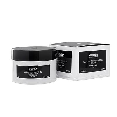 D'Bullón Creme facial hidratante de camomila para pele seca, nutrição e calma, fórmula enriquecida para hidratação profunda, 200 ml
