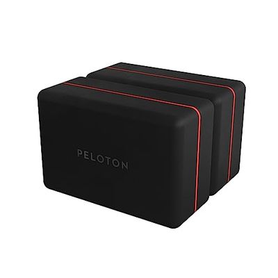 Peloton Yoga Blocks | Set van twee EVA schuimblokken voor beginners en gevorderde yoga 22,5 x 15 x 10 cm, zwart