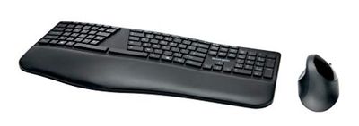 Kensington ProFit Ergo, ergonomisch draadloos toetsenbord en muis, gedeeld toetsenbord met Italiaanse lay-out, ergonomische muis, dubbele functies, 2,4 GHz & Bluetooth, voor Chrome OS, MacOS en Windows K75406IT