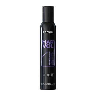 Kemon - Marvol, Mousse Volumizzante A Lunga Tenuta, Facilita L' Asciugatura, Conferisce Corposità Al Capello, Dona Sostegno Alla Piega Senza Appesantire, 250 ml
