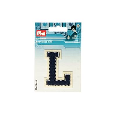 Prym 924511 - Letra de aplicación (L), color azul y crudo