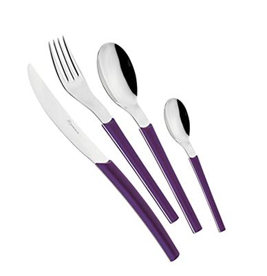 EME POSATERIE Loto Viola 2623 Lot de 24 couverts de table en acier inoxydable 18/10 pour 6 personnes