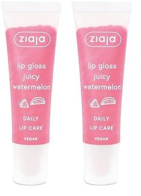 Bálsamo labial con brillo Juicy Watermelon Ziaja (Paquete de 2)