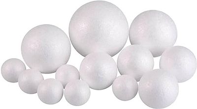 MALINOS 301030 Lot de 36 Boules de polystyrène Blanc 7 cm
