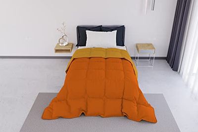 Italian Bed Linen ELEGANT Winter Quilt, Orange/Yellow, 220x260cm