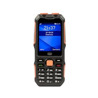 Trevi Forte 70 - Telemóvel com telemóvel anti-choque, ecrã LCD colorido, Bluetooth, câmara dupla, preto