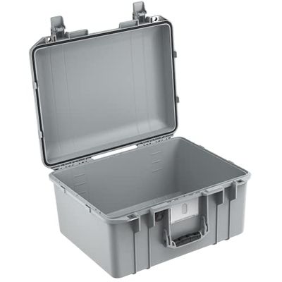 PELI 1557 Air Valigia Protettiva Leggera per Drone e Attrezzatura Fotografica, Impermeabile e resistente alla polvere, 36L di Capacità, Fabbricato in USA, Senza Schiuma, Colore: Grigio