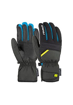 Reusch Guanti invernali da uomo Bradley R-TEX caldi, impermeabili e traspiranti, 8,5, grigio/giallo