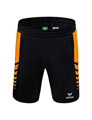 Erima Six Wings Worker Pantaloncini, Uomo, Nero/Arancione, L