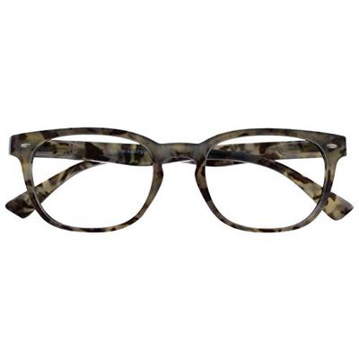 OPULIZE The Reading Glasses Company Grey Tortoiseshell Wrap Readers Gregory Peck Style Mens Womens Spring Hinges R14-7 +1.00