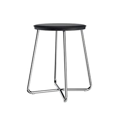 Cosmic Architect SP Tabouret de Bain de Design Circulaire et Minimaliste. Banc pour Salle de Bain avec Structure en Acier Inoxydable de Couleur Noire Mate