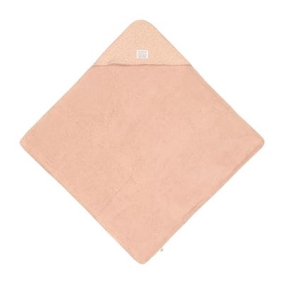 LÄSSIG Ręcznik z kapturem dla niemowląt z muślinu i frotte/muślinu/Terry Hooded Towel Dots Peach rose