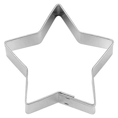 Stampini per Biscotti a Forma di Stella a 5 Punte, Argento, Acciaio Inossidabile, Silver, 9 cm