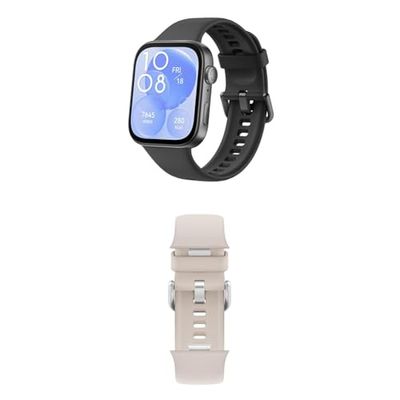 HUAWEI WATCH FIT 3, ultradun design met AMOLED-scherm van 1,82 inch, allround fitness en gezondheidsbeheer en een batterij die tot wel 10 dagen meegaat, zwart