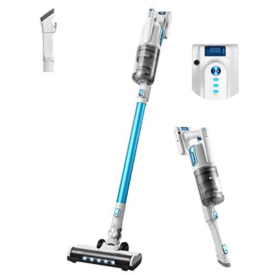 EUREKA BR5 Cordless Vacuum Cleaner, Lightweight Wireless Vacuum, 18 Kpa Strong Suction Power, 250 W Brushless Motor, 2-in-1 Dusting Brush Stick Vacuum for Hard Floors, Carpets