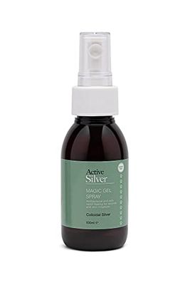 Active Silver Animal Care Magic Gel Spray (100ml) with Colloidal Silver at 25ppm and Aloe Vera, Bottle with Atomiser Spray