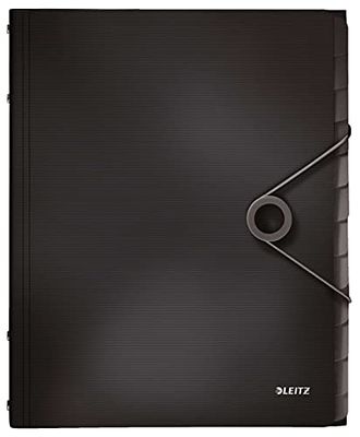 Leitz Solid Index File Polypropylene A4, 12 Compartments 12 Fächer Black