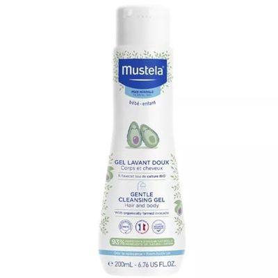 Mustela BÉBÉ milde reinigingsgel voor haar en lichaam 200 ml