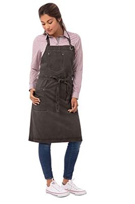 Chef Works ABAQ054-PEW-0 Dorset Tablier en étain vieilli Marron