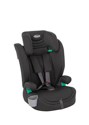 Graco Eldura R129 Arnés Booster (76-145 cm - 15 Meses a Aprox. 12 años). Modo de arnés de 15 Meses a Aprox. 4 años (76-105 cm), Modo Highback de Aprox. 3,5 a 12 años (105-145 cm), Medianoche