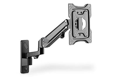 DIGITUS Soporte de pared para monitor con muelle de presión de gas y brazo giratorio - para pantallas de 17-43" - 23 kg de carga máx. - VESA 75x75 & 100x100 - giratorio, inclinable, orientable - negro