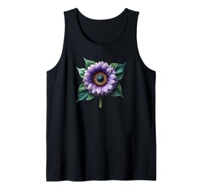 girasole viola, girasole traliccio floreale floreale Canotta