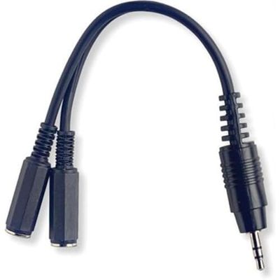 Stagg YC-01/J2JFH Small Stereo Jack to 2 Small Female Mono Y Cable - Black