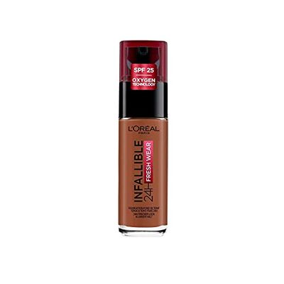 L'Oréal Paris Make-up designer Paris Infallible 24H Fresh Wear base de maquilhagem de longa duração (tom 375 Ambre Profond), 30 ml