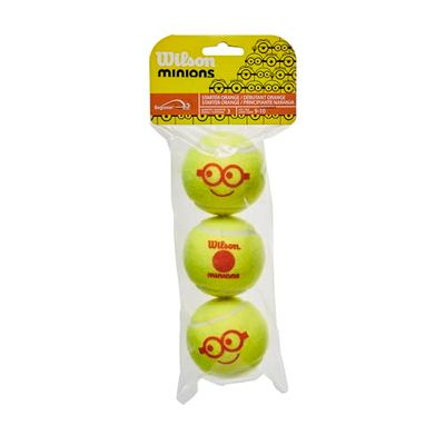 Wilson Tennis Minions Stage 2, 3 Palline Unisex-Adulto, Yellow, NS