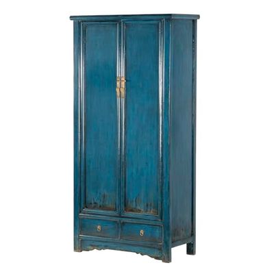 Adda Home Cabinet, Pino Reciclado, Negro, 100X45X200 CM