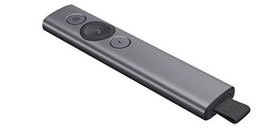 Logitech Spotlight Plus Spotlight, Bluetooth/RF, 2.4, 832658 (Spotlight, Bluetooth/RF, 2.4 GHz, 30 m, Lithium Polymer (LiPo), USB, Grey)