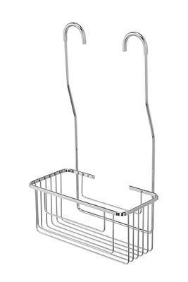 Croydex Accesorio de baño – Fácil instalación, Organizador Mezclador de Ducha de Acero Cromado sin Taladro, Unidad de Almacenamiento de baño Duradera Que Ahorra Espacio, 5 años de garantía sin óxido,