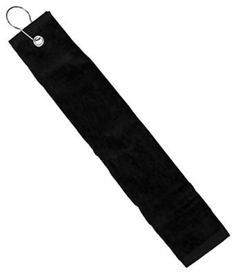 Longridge Toalha de golfe Three Fold - preta