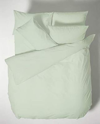 Plain Dyed Cotton Percale Green 200TC Flat Sheet 210 x 280 cm