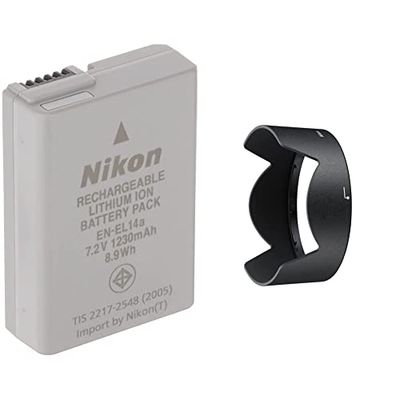 Nikon EN-EL14a Batteria al Lithium-Io & Paraluce Hb 32
