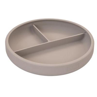 Lurch Little Piatto per bambini in silicone con ventosa, colore: Grigio caldo