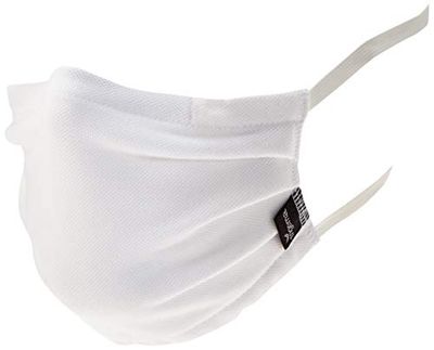 Trigema Unisex mond- en neusmasker (herbruikbaar) met elastiek in verpakking van 10 stuks 620.000 masker, wit, eenheidsmaat